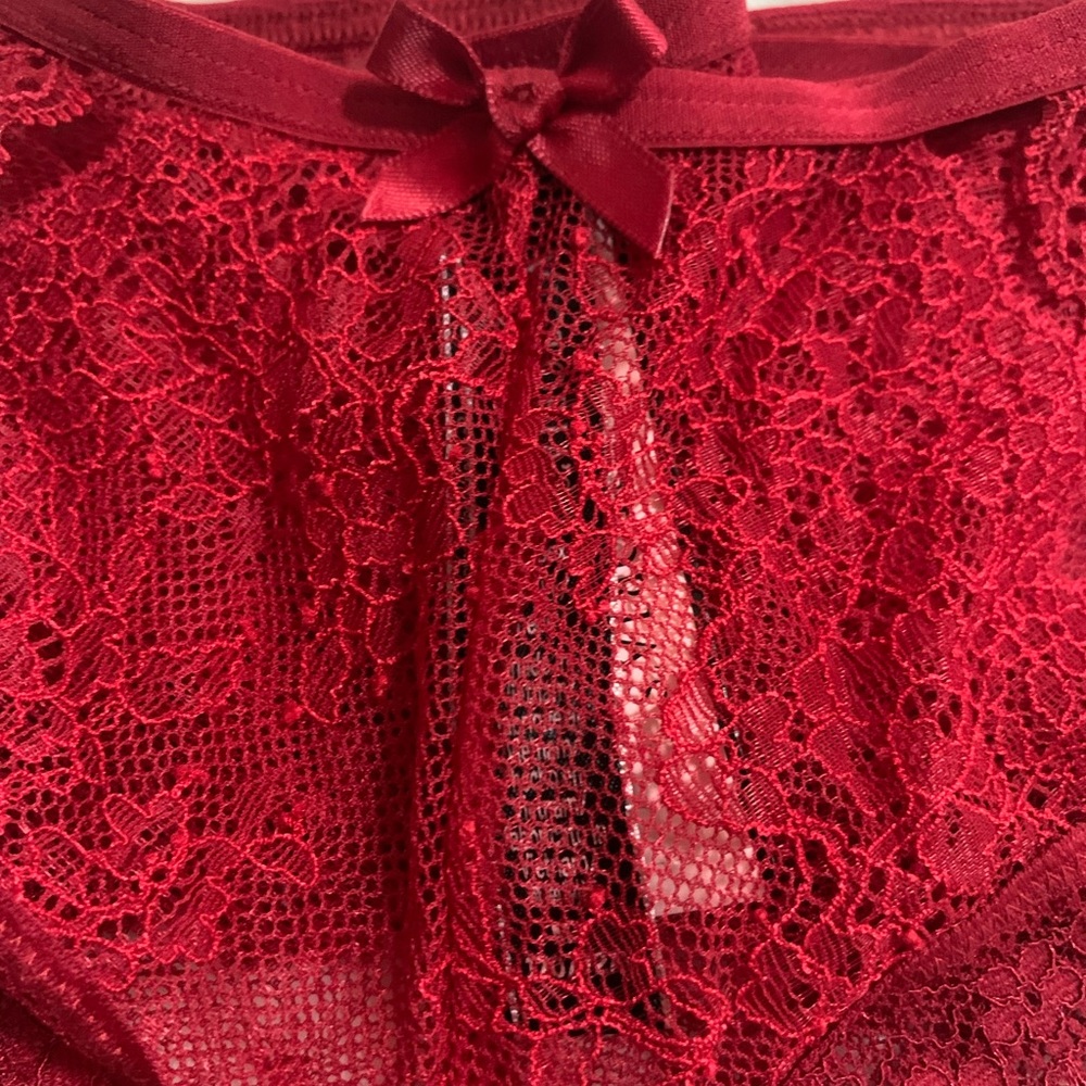 Victoria’s Secret Red Lace Underwear Size Medium